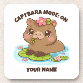 Posavasos Custom Cute Kawaii Capybara Mode Coaster