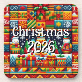 Posavasos Custom Kente Cloth Holiday Coaster | African