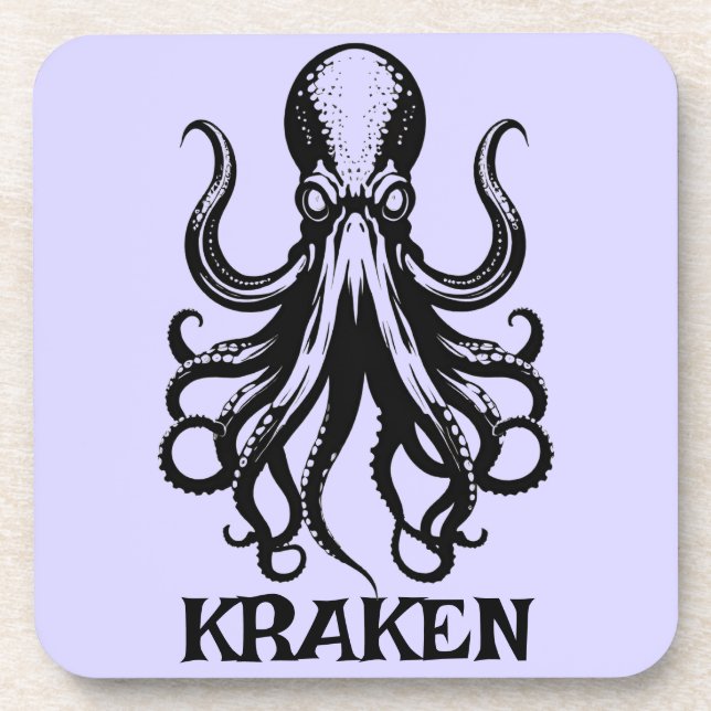 Posavasos Custom Kraken Octopus Squid Name Personalized (Frente)