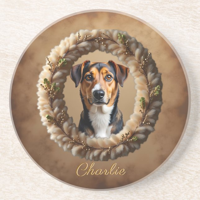 Posavasos Custom Pet Portrait – Just Upload a Simple Photo (Frente)