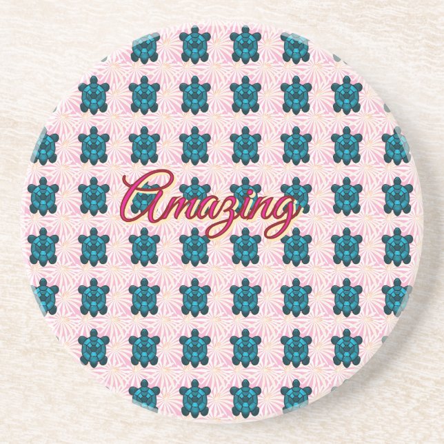 Posavasos Custom turtle pattern Sherpa Blanket (Frente)