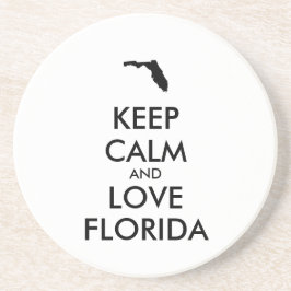 Posavasos Customizable KEEP CALM and LOVE FLORIDA