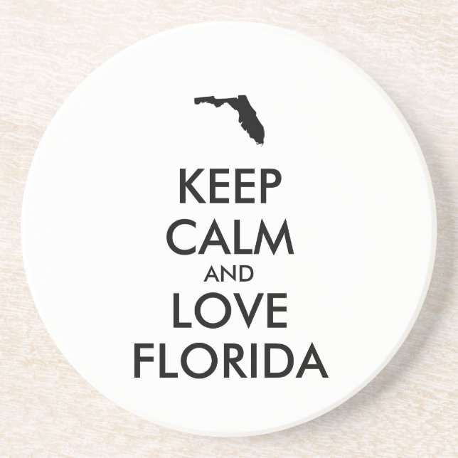 Posavasos Customizable KEEP CALM and LOVE FLORIDA