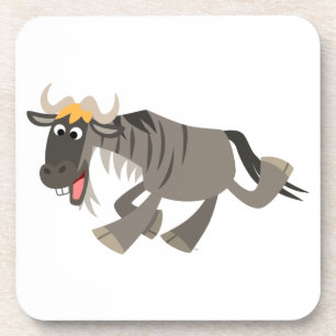 Posavasos Cuta feliz Personalizado Wildebeest Cork Coasters