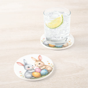 Posavasos Cute acuarela Abundantes de Pascua Felices Pascuas
