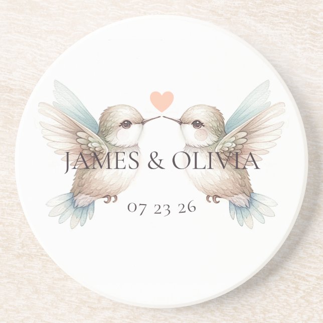 Posavasos Cute Adorable Hummingbird (Frente)