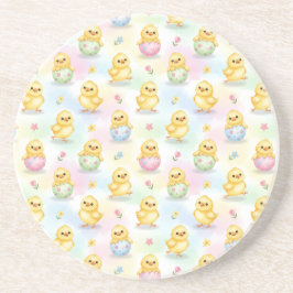 Posavasos Cute Baby Chick Watercolor Easter