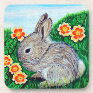 Posavasos Cute Baby Rabbit Pinting