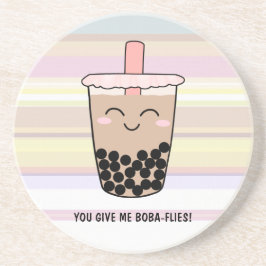 Posavasos Cute Boba Leche Tea Pun Sandstone Monstruo