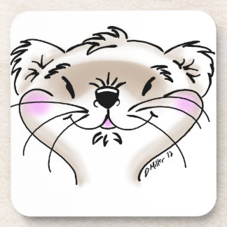 Posavasos Cute Comic Ferret Face