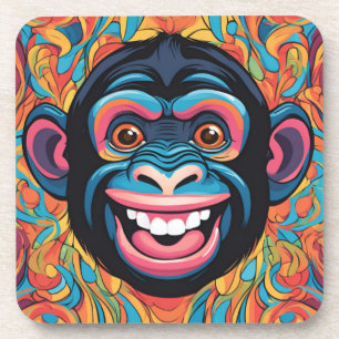 Posavasos Cute Crazy Funny Chimpanzee