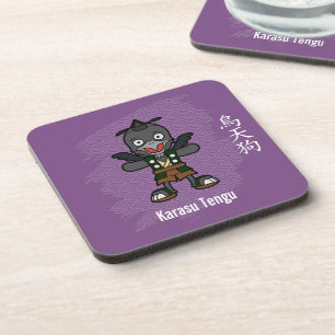 Posavasos Cute Crow Tengu Yokai- Folclore Japonés