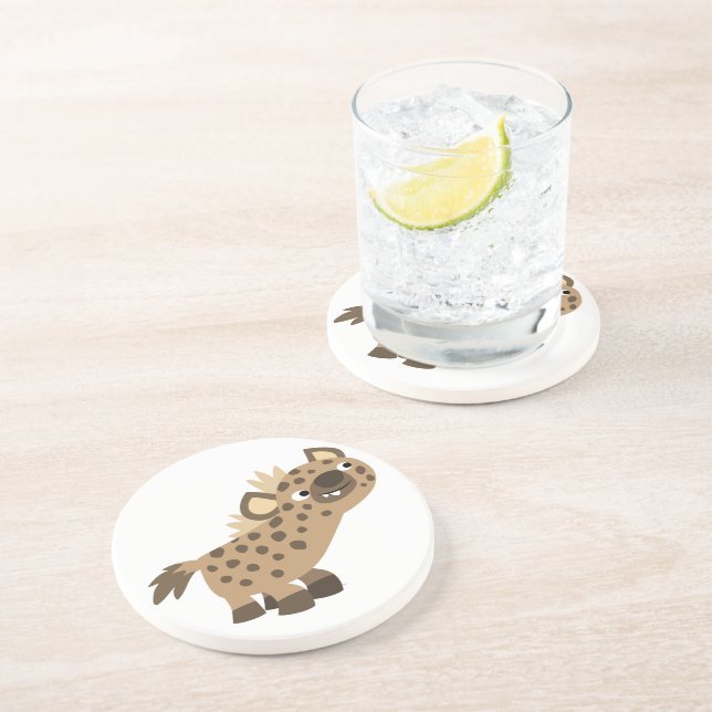 Posavasos Cute curioso Personalizado Hyena Coaster (Lado)