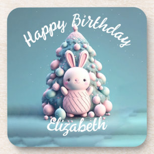 Posavasos Cute, divertido, conejito, estilo kawaii