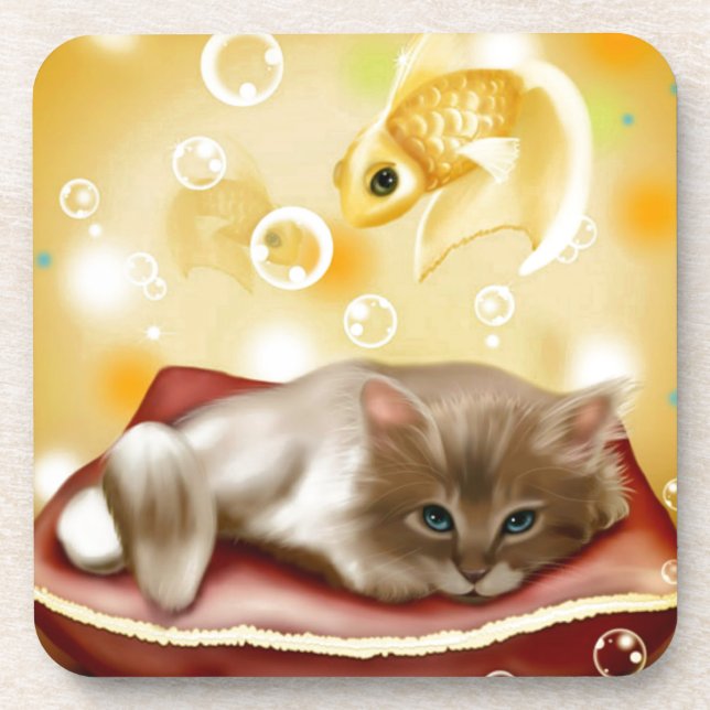 Posavasos Cute Dream Kitten (Frente)