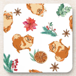 Posavasos Cute Festivo Fluffy Dog Monasterio de plástico dur