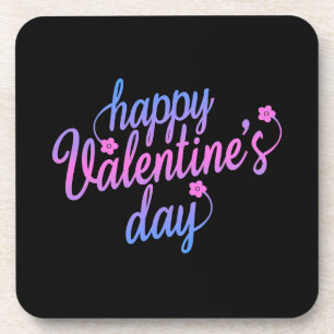 Posavasos Cute Floral Feliz Día de San Valentín   Montaña