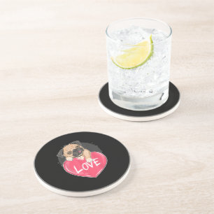 Posavasos Cute I Robar la pulga del corazón   Regalo de San 