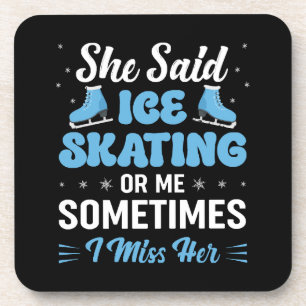 Posavasos Cute Ice Rink Synchronized está llamando