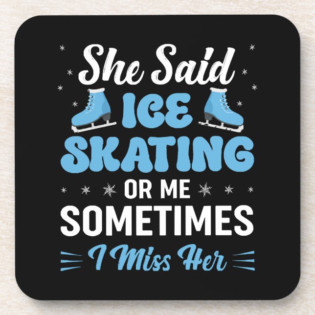 Posavasos Cute Ice Rink Synchronized está llamando (Frente)