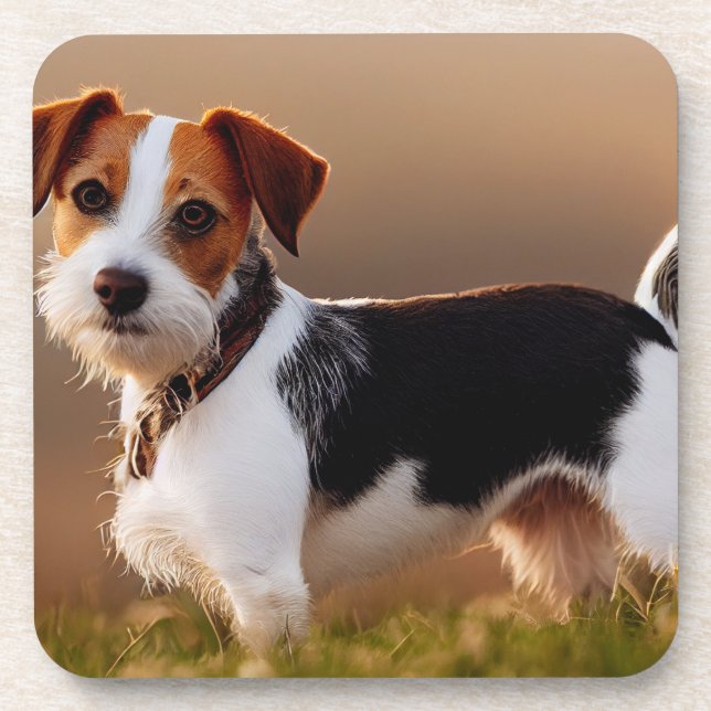 Posavasos Cute Jack Russel Terrier Dog Photography (Frente)