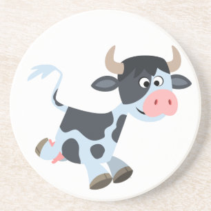 Posavasos Cute Jogging Personalizado Cow Coaster