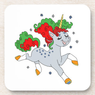 Posavasos Cute jolly unicorn
