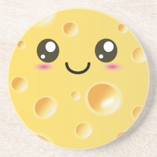 Posavasos Cute Kawaii Cheese Feliz