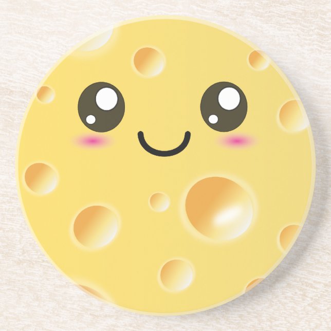 Posavasos Cute Kawaii Cheese Feliz (Frente)