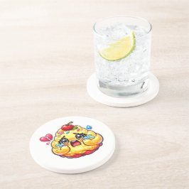 Posavasos Cute Kawaii Cupcake Triste Llorando con Sticker Ro