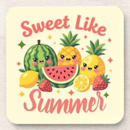 Posavasos Cute Kawaii Fruta Dulce Como Sandía de Verano