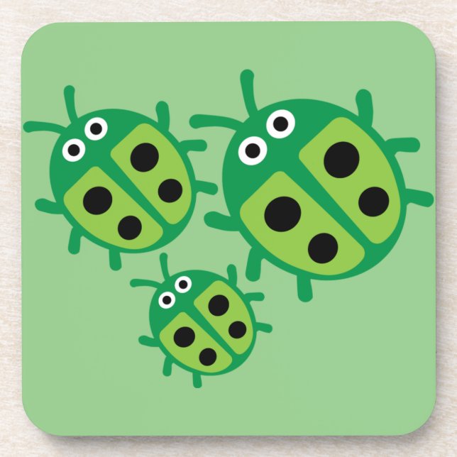 Posavasos Cute Kids ladybird Family (Frente)