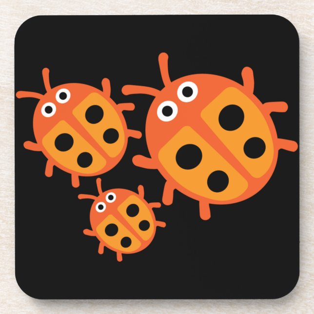 Posavasos Cute Kids ladybird Family (Frente)