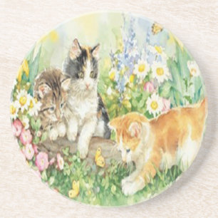 Posavasos Cute Kittens Coaster