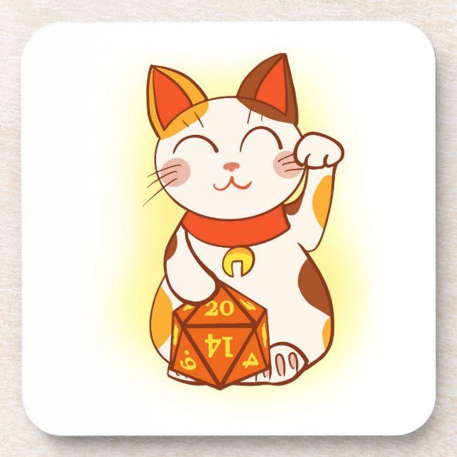 Posavasos Cute Maneki Neko Fortune Kitty Gamer (Frente)