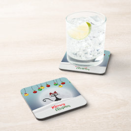 Posavasos Cute Meowy Navidades Bebida