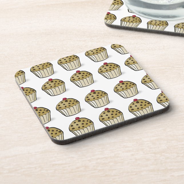 Posavasos Cute Mini Muffins Pattern (Lado Izquierdo)