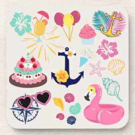 Posavasos Cute Nautical Birthday