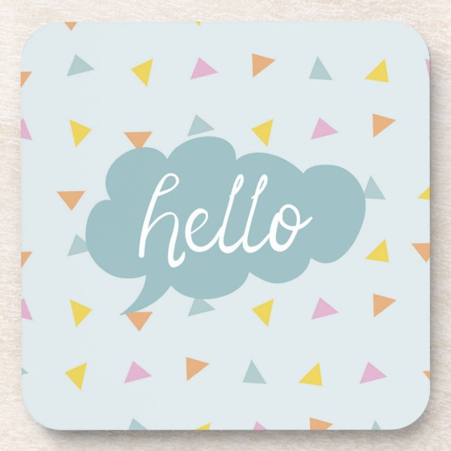 Posavasos Cute Pastel Hello (Frente)