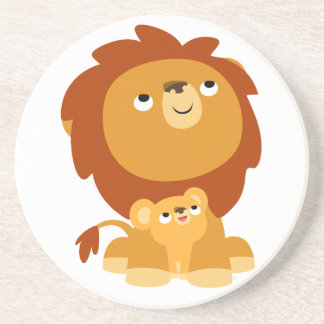 Posavasos Cute Personalizado Protector Papá León y Cubo Pasc