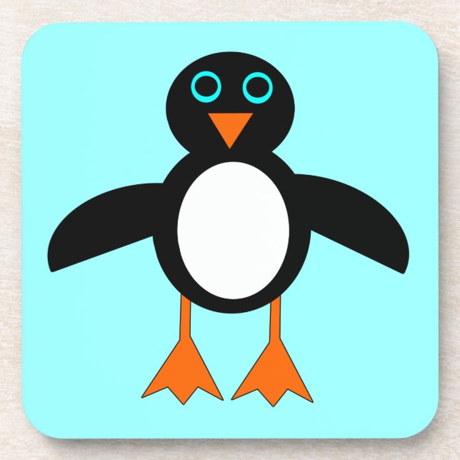 Posavasos Cute pingüino (Frente)