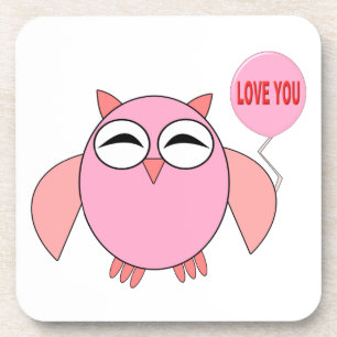 Posavasos Cute Pink Love You Owen Coaster