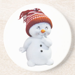 POSAVASOS CUTE PLAYFUL SNOWMAN