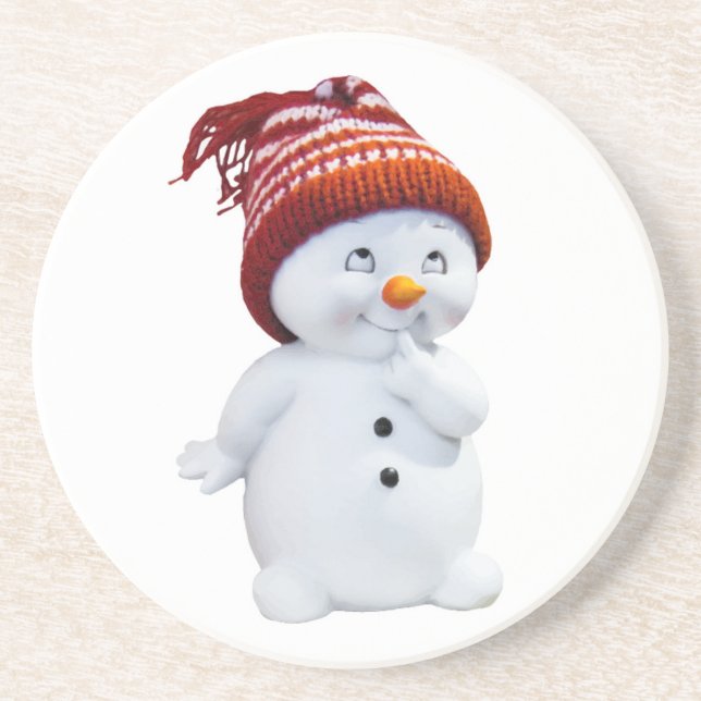 POSAVASOS CUTE PLAYFUL SNOWMAN (Frente)