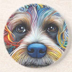 Posavasos Cute Pop Art Terrier