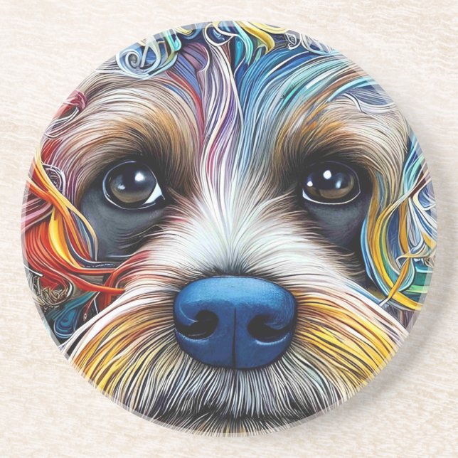 Posavasos Cute Pop Art Terrier (Frente)