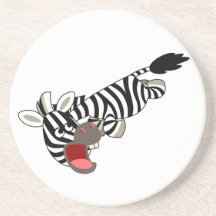 Cute Prankish Personalizado Zebra Coaster
