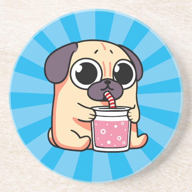 Posavasos Cute Pug (Frente)