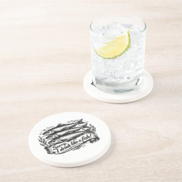 Posavasos Cute Sardine Fish Quote