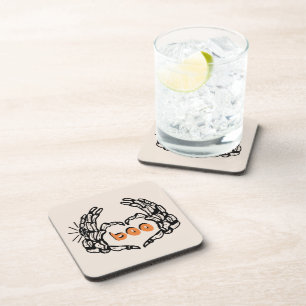 Posavasos Cute Skelton Manos Casadas Halloween